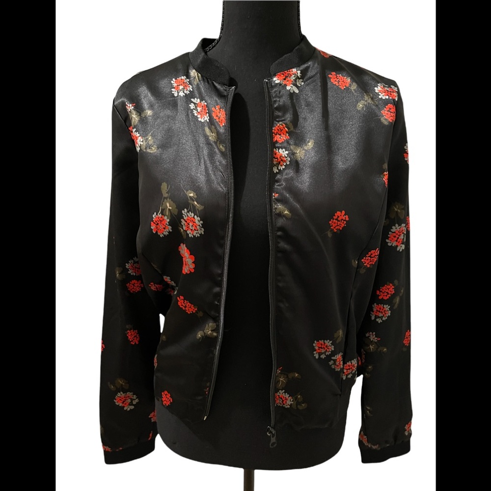 Floral Bomber Jacket